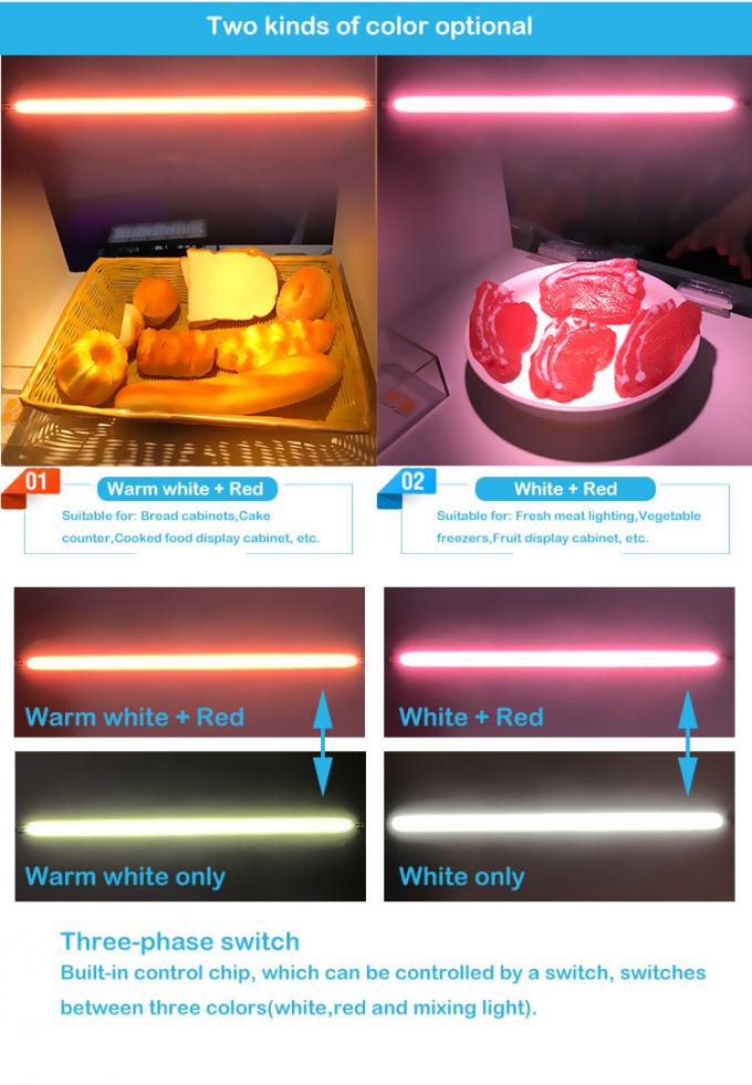 陶磁器の工場専門220vはスーパーマーケットの新鮮な肉の導かれた箱の照明のための新しく軽く新しいライトを導きました